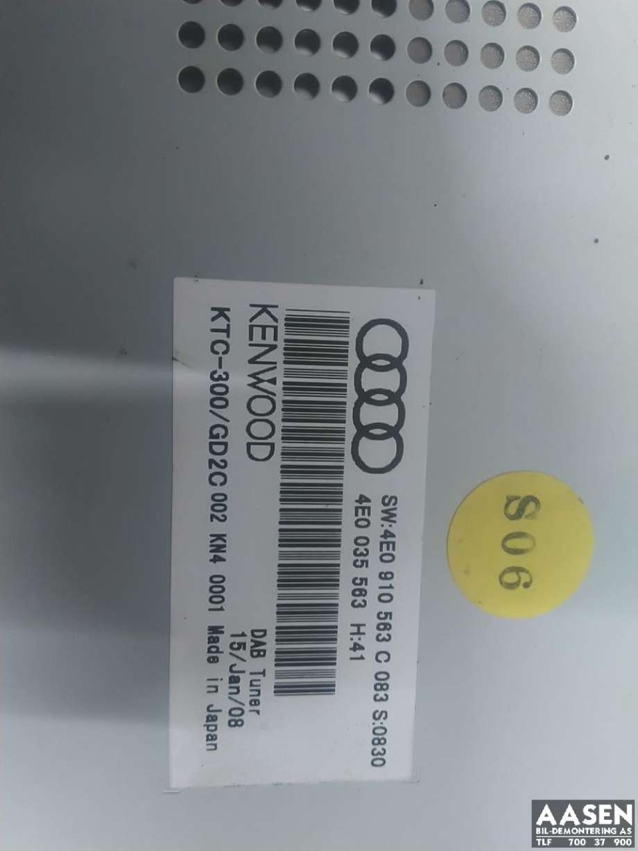 Styreenhet DAB til Audi A8 2003-2010 (Type II) (4E0 910 563 C|)