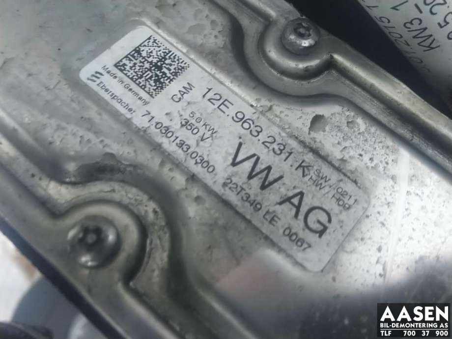Varmeapparat PTC-heater til VW E-Up 2013-2019  