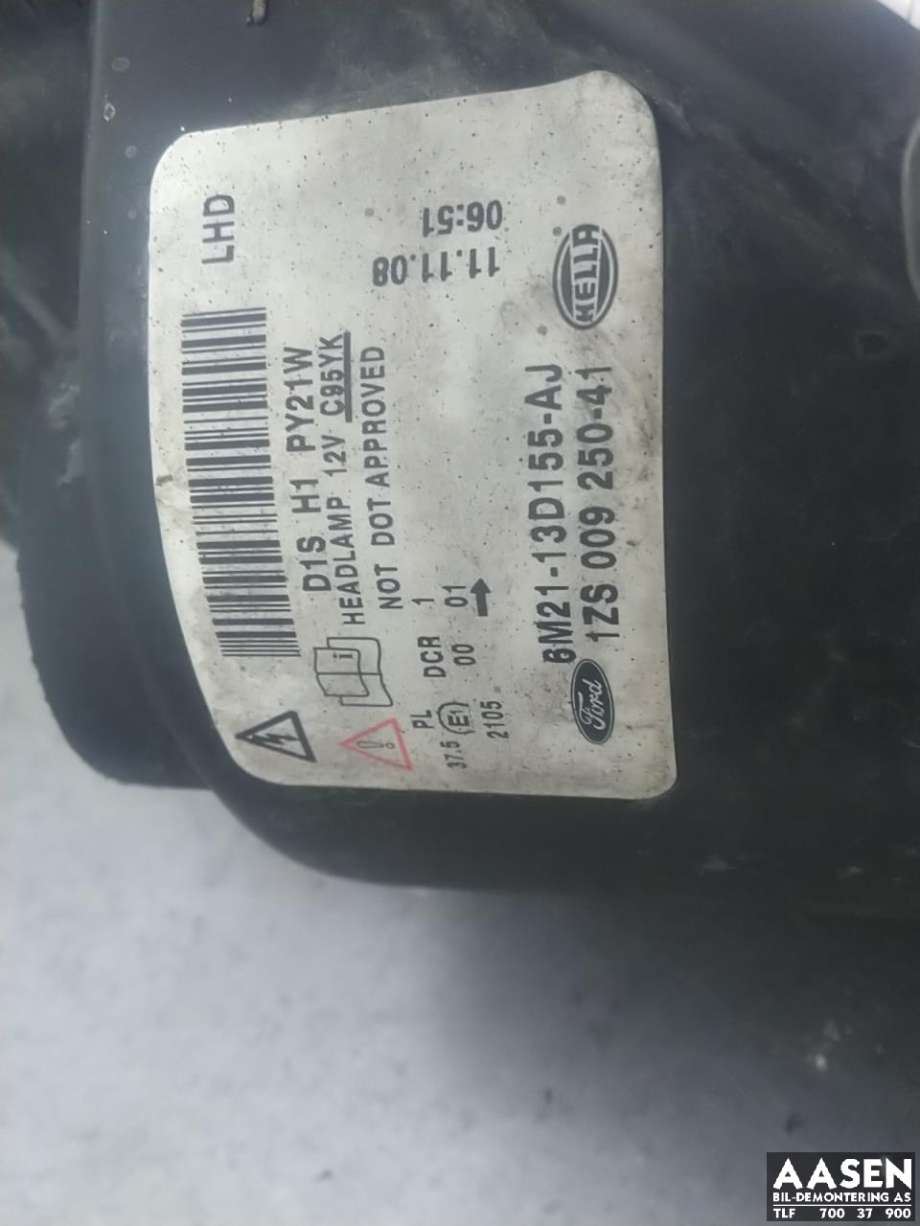 Frontlykt venstre halogen til Ford S-Max 2006-2010 (Type I, Fase 1)  