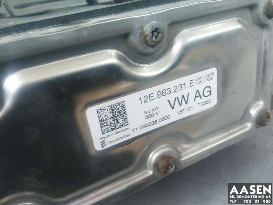 Varmeapparat PTC-heater til VW e-Golf 2014-2017 (Fase 1)  