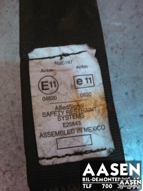 Sikkerhetsbelte bak midtre til Chrysler Voyager 1996-2001 (Type III)  