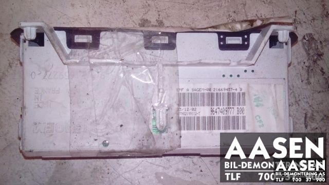 Instrument klokke til Peugeot 206, 1998-2007  (9647409777B00)
