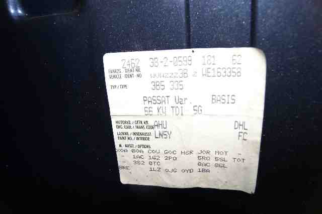VW Passat 1997-2000 (B5,3B) (B5,3B), Motorkode: AHU, Girkassekode: DHL