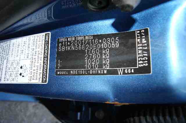Toyota Auris 2010-2012 (Type I, Fase 2) , Motorkode: , Girkassekode: 
