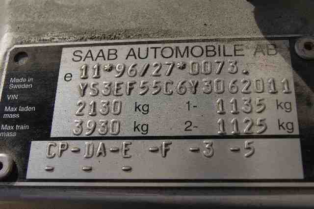 Saab 9-5 1997-2001 (Type I, Fase 1) , Motorkode: B205E, Girkassekode: 