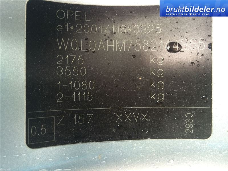 Opel Zafira B 2005-2011 , Motorkode: A17DTJ, Girkassekode: 