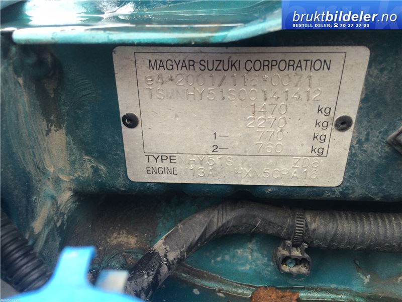 Subaru Justy 2003-2007 (Type III) , Motorkode: G13B, Girkassekode: