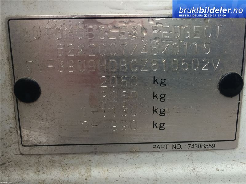 Peugeot 4008 2012-2017 , Motorkode: 9HD, Girkassekode: 