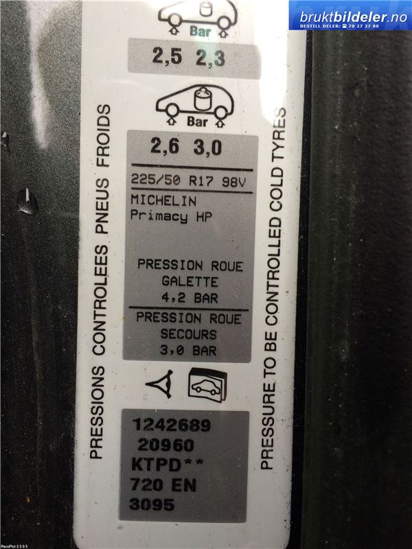 Peugeot 3008 2009-2016 (Type I) , Motorkode: 9HR, Girkassekode: 