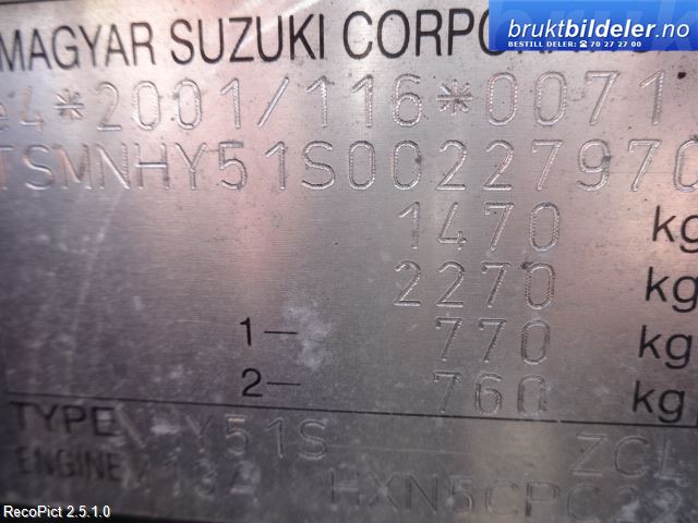 Subaru Justy 2003-2007 (Type III) , Motorkode: G13B, Girkassekode: 