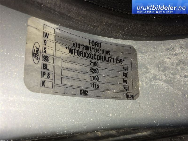 Ford Kuga 2008-2012 (Type I) , Motorkode: UFDA, Girkassekode: 6DCT 450MPS6