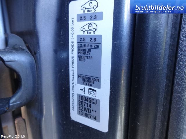 Peugeot 407 2004-2010 , Motorkode: 9HZ, Girkassekode: