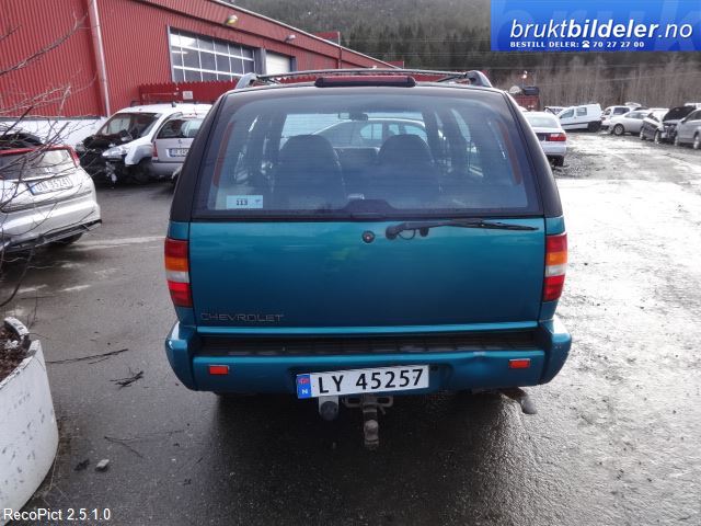 Chevrolet Blazer S-10 1995-2005 , Motorkode: W;W  L35 262 cu.in., Girkassekode: HYDRA MATIC