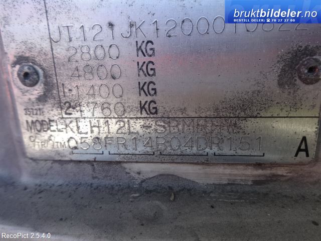Toyota Hiace 2001-2006 (Fase 2) , Motorkode: 2KD-FTV, Girkassekode: 