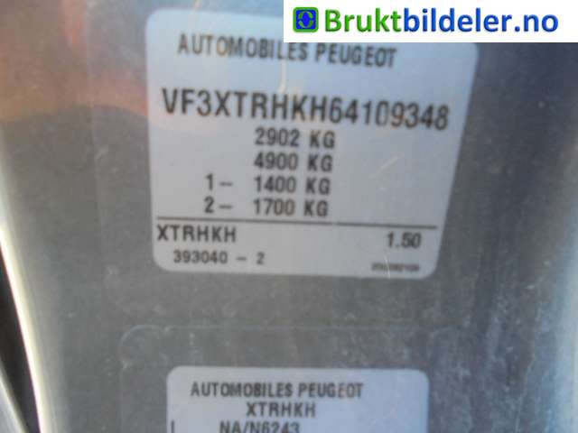 Peugeot Expert 2007-2016 (Type II) , Motorkode: RHG;RHK, Girkassekode: ML6