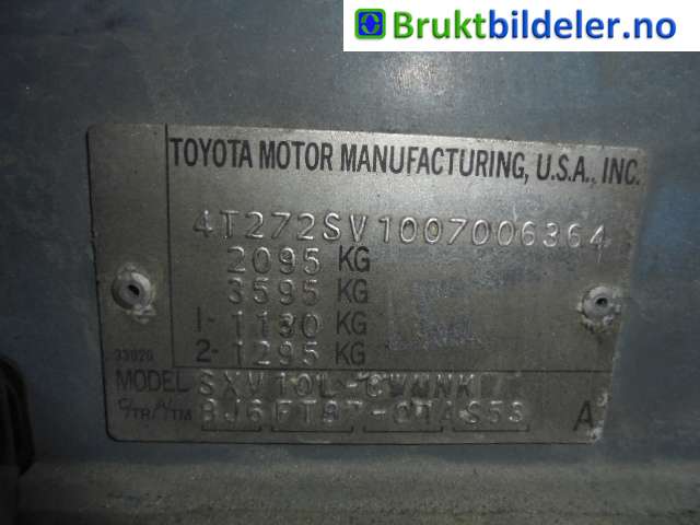 Toyota Camry 1992-1996 , Motorkode: 5S-FE, Girkassekode: S53