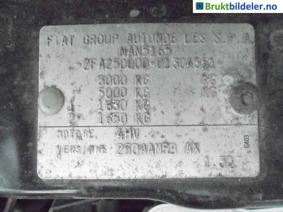 Fiat Ducato 2007-2013 , Motorkode: 4HV, Girkassekode: