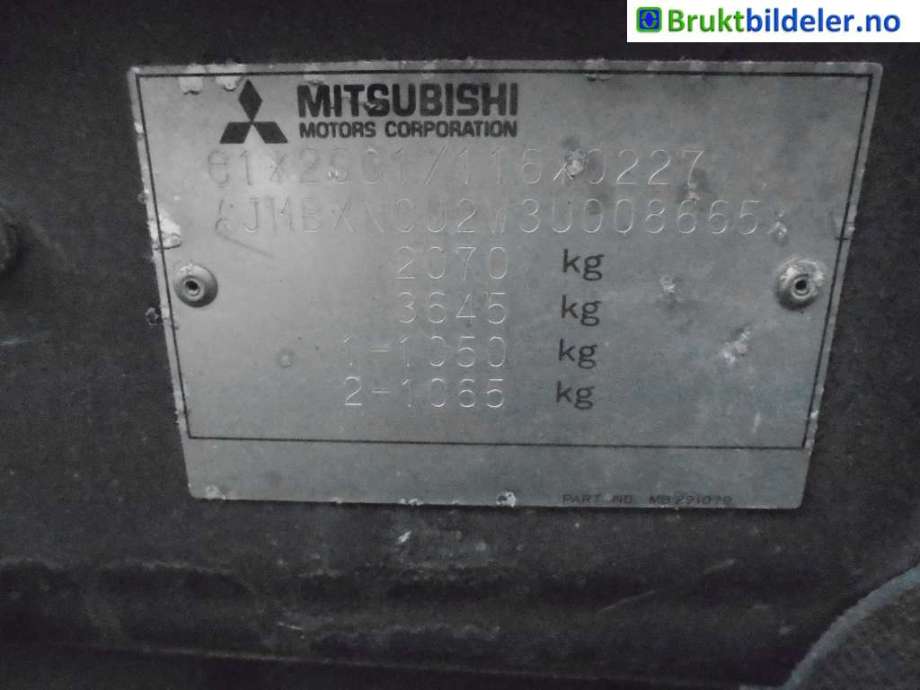 Mitsubishi Outlander 2003-2006 (Type I) , Motorkode: 4G63, Girkassekode: W5M42