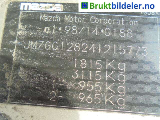 Mazda 6 2002-2008 (Type I) , Motorkode: L8, Girkassekode: 