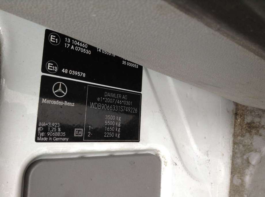 Mercedes Sprinter 2013-2018 (Fase 2) (906) (906), Motorkode: OM651.957, Girkassekode: