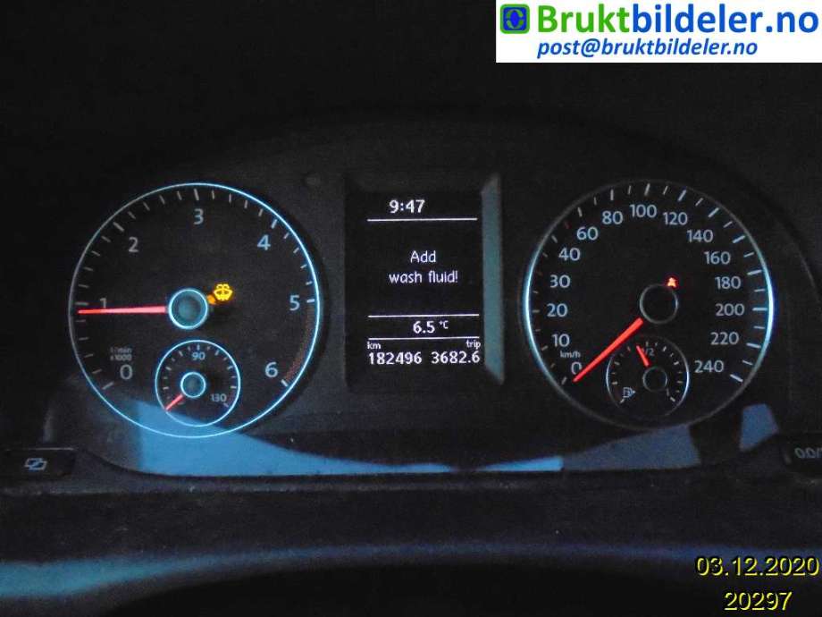 VW Touran 2010-2015 (Type I, Fase 3) , Motorkode: CAYC, Girkassekode: 