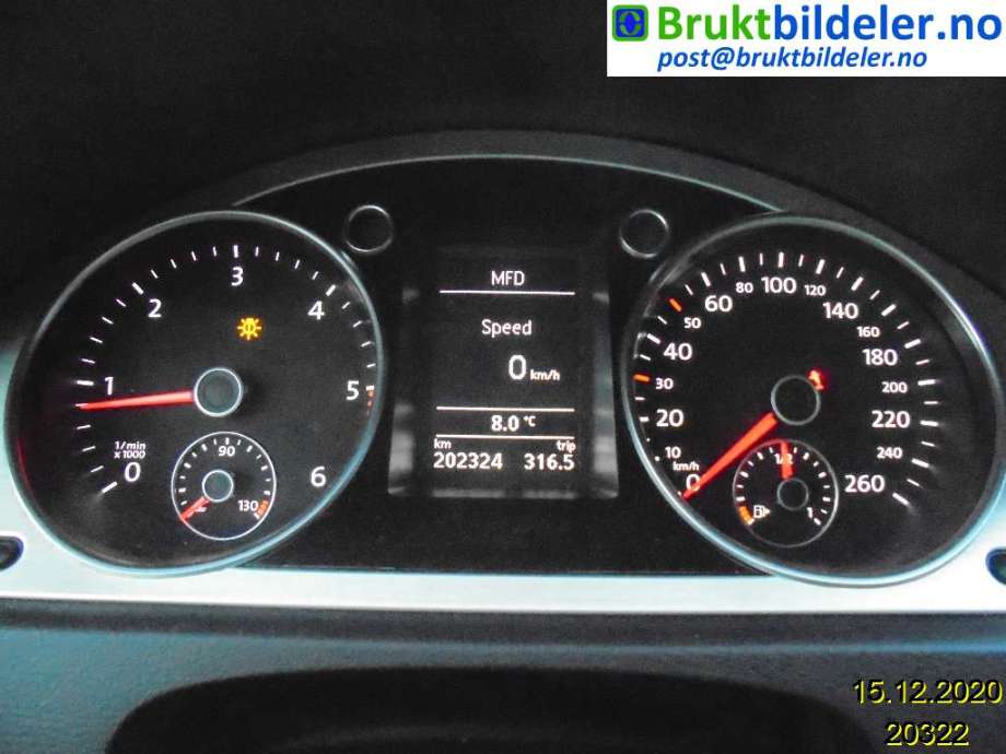 VW Passat 2005-2010 (B6) (B6), Motorkode: CBDC, Girkassekode: 