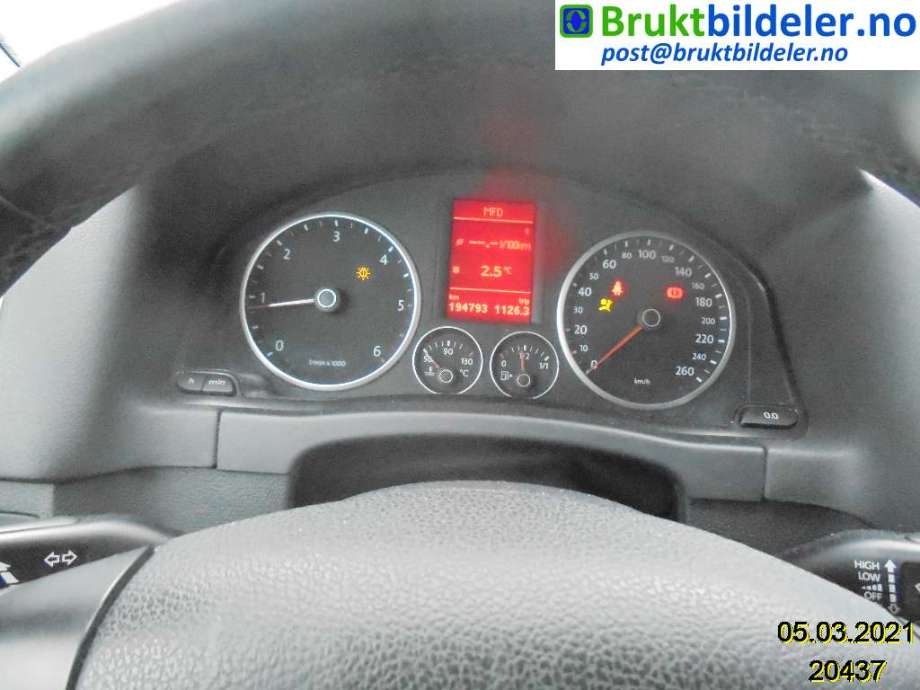 VW Tiguan 2007-2011 (Type I, Fase 1) , Motorkode: CBAB, Girkassekode: 