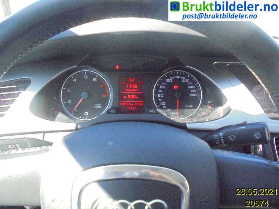 Audi A4 2007-2014 (Type IV) (B8) (B8), Motorkode: CABA;CDHA, Girkassekode: 