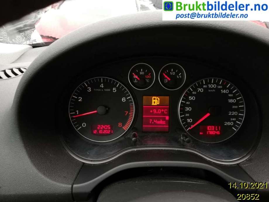 Audi A3 2003-2008 (Type II, Fase 1) , Motorkode: BSE, Girkassekode: FVH