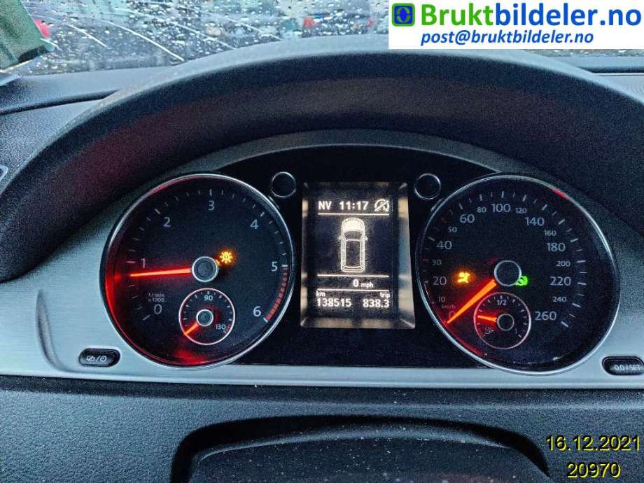 VW Passat 2011-2015 (B7) (B7), Motorkode: CAYC, Girkassekode: 