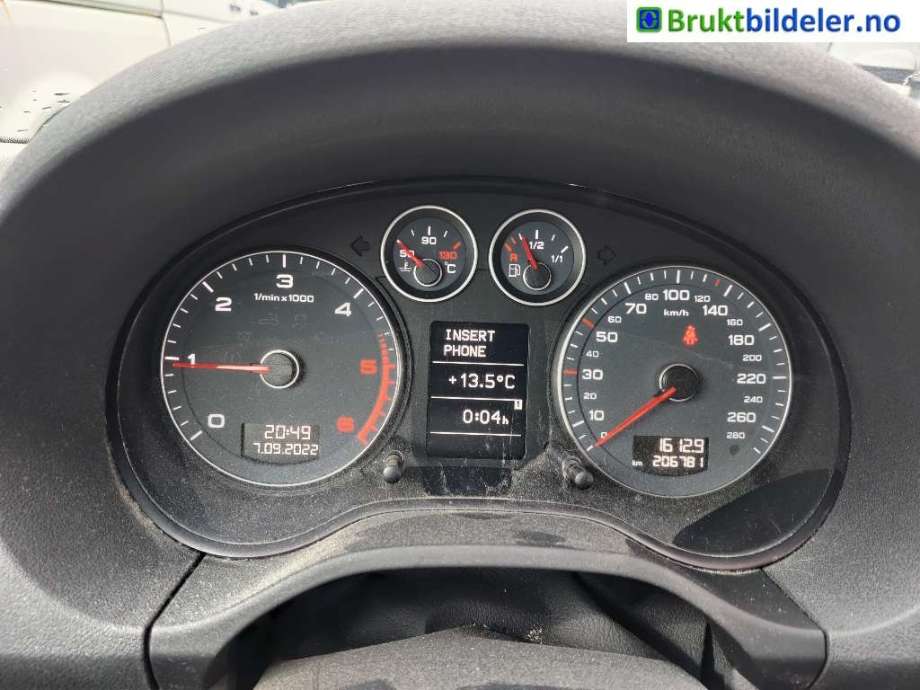 Audi A3 2009-2012 (Type II, Fase 2) , Motorkode: CBAB;CFFB, Girkassekode: NFV