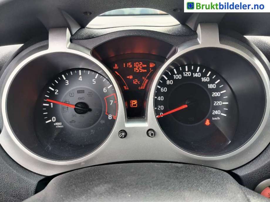 Nissan Juke 2014-2018 (Fase 2) , Motorkode: MR16DDT, Girkassekode: MCVT