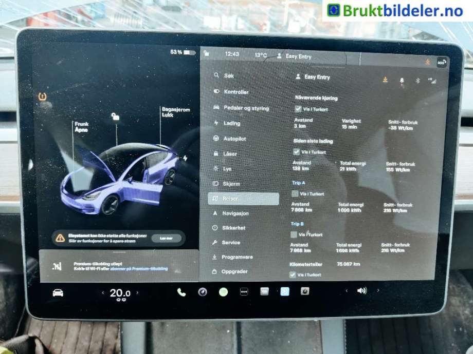 Tesla Model 3 2018-2023 (Fase 1) , Motorkode: 3D3, Girkassekode: 
