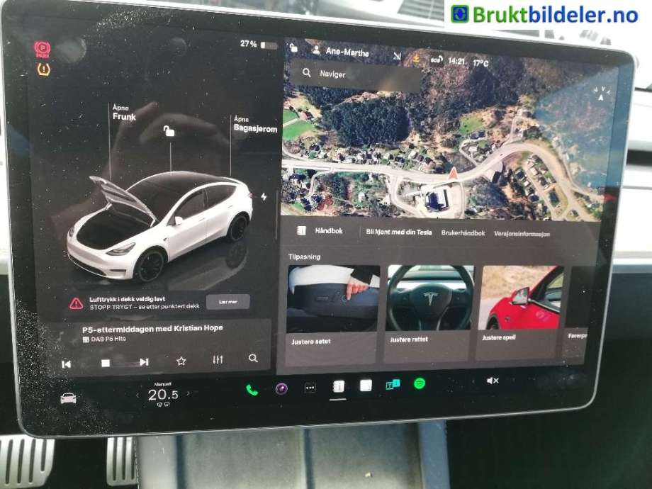 Tesla Model Y 2021-2024 (Type I) delebil , Motorkode: , Girkassekode: 