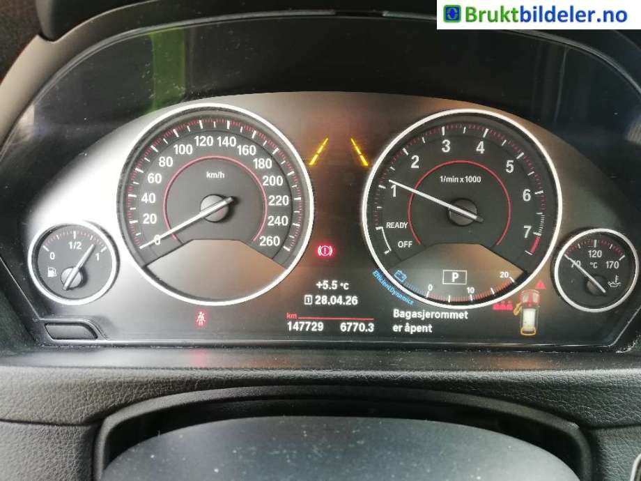 BMW 3-Serie 2012-2018 (F30/F31/F34) delebil , Motorkode: B48-B20B, Girkassekode: GA8HP50X - XEO
