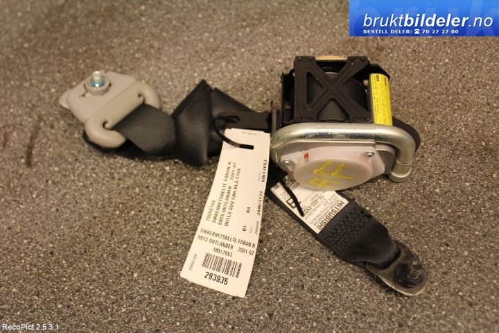 Sikkerhetsbelte foran høyre til Mitsubishi Outlander 2003-2006 (Type I)  (MITSUBISHI|7000C168|)