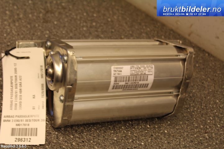 Airbag passasjer til BMW 3-Serie, 2005-2011 (E90/E91/E92/E93) (E90/E91/E92/E93) (BMW|)