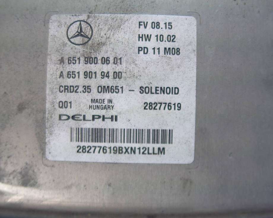 Styreenhet motor til Mercedes Sprinter 2006-2013 (Fase 1) (906) (906) (MERCEDES|A 651 900 06 01|28277619|)