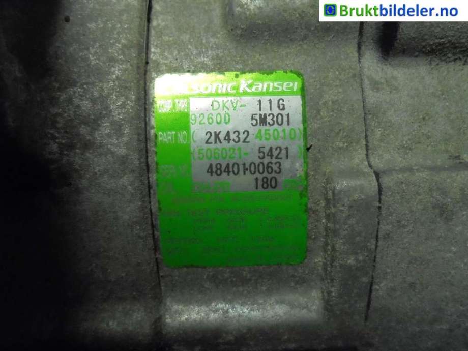 Aircondition kompressor til Nissan X-Trail 2002-2007 (T30) (T30) (NISSAN|2K432|2K43245010|)