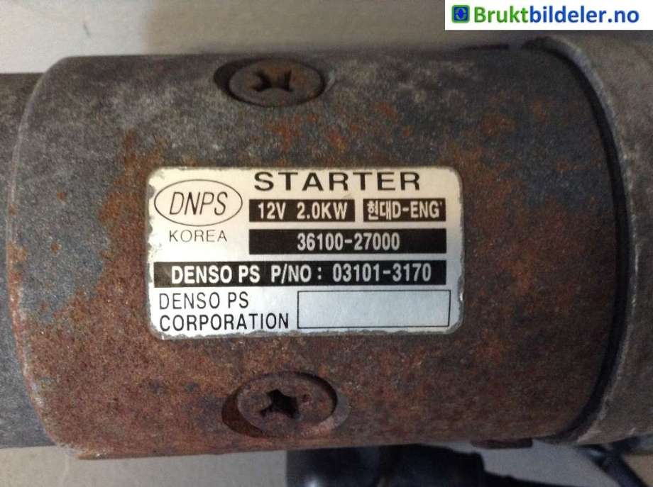Starter diesel til Hyundai Trajet 2001-2007  (HYUNDAI|36100-27000|03101-3170|)