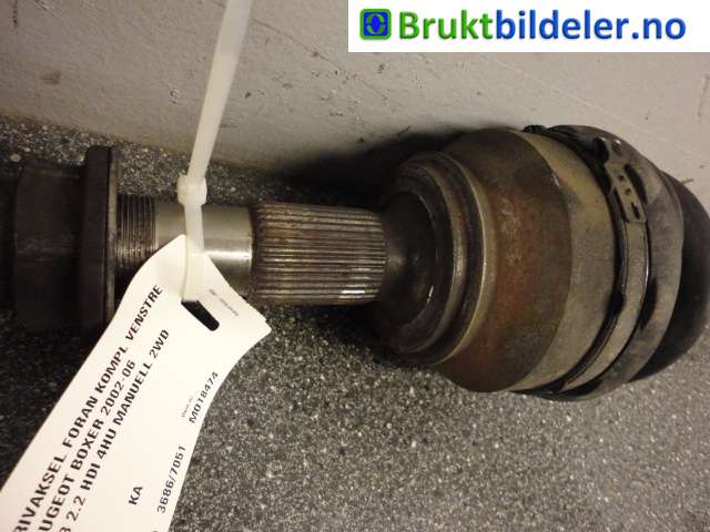 Drivaksel venstre foran til Peugeot Boxer 2002-2006 (Type II)  (PEUGEOT|)