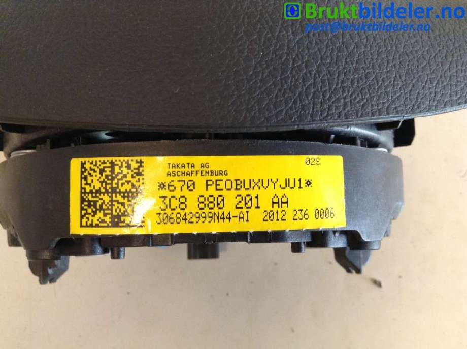 Airbag rattpute til VW Passat 2011-2015 (B7) (B7) (VOLKSWAGEN|3C8880201AA|306842999N44-A1|)