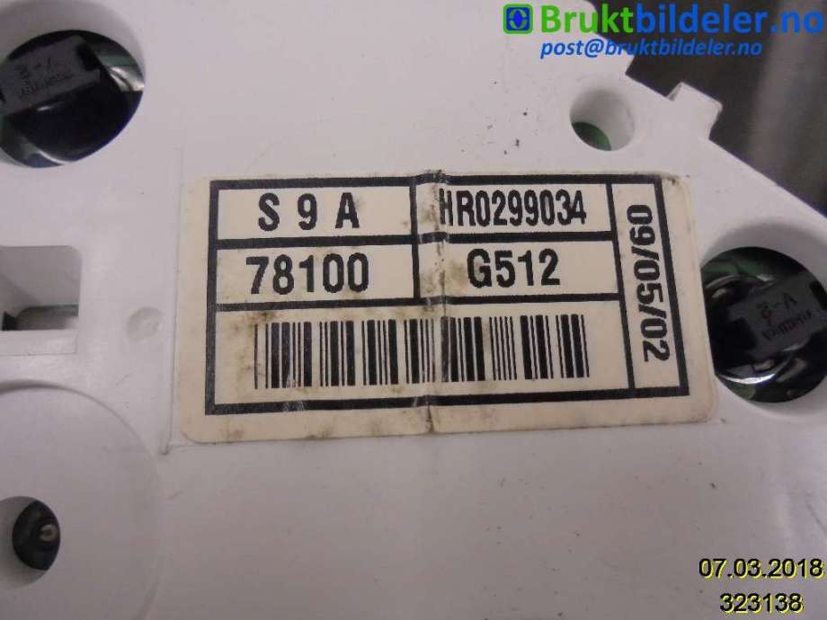 Instrumentpanel til Honda CR-V 2002-2006 (Type II) (HONDA|HR0299034|78100|00024815)