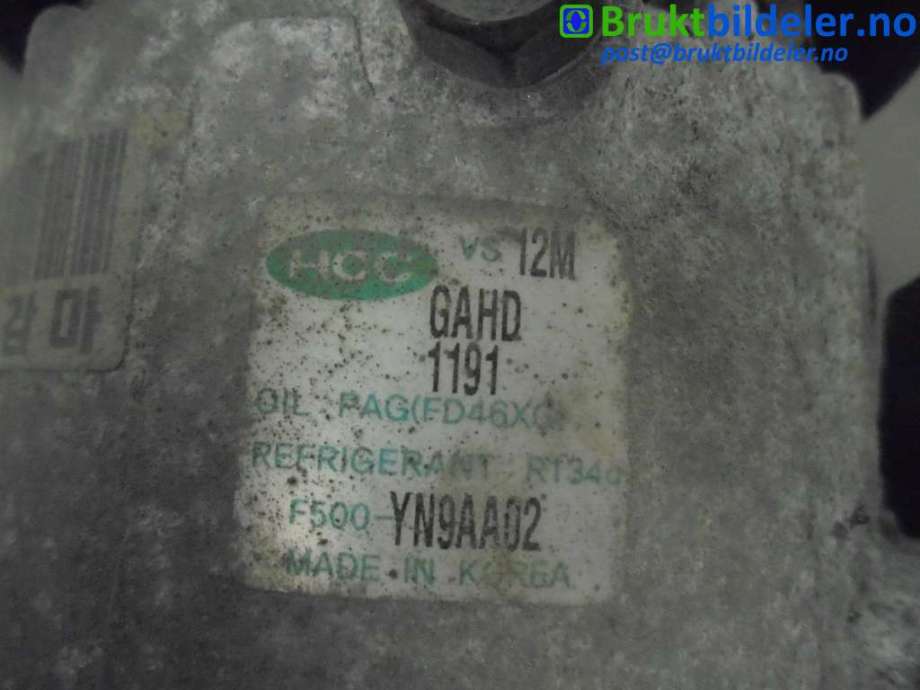 Aircondition kompressor til Hyundai Ix20 2010-2017  (HYUNDAI||F-500YN9AA02)