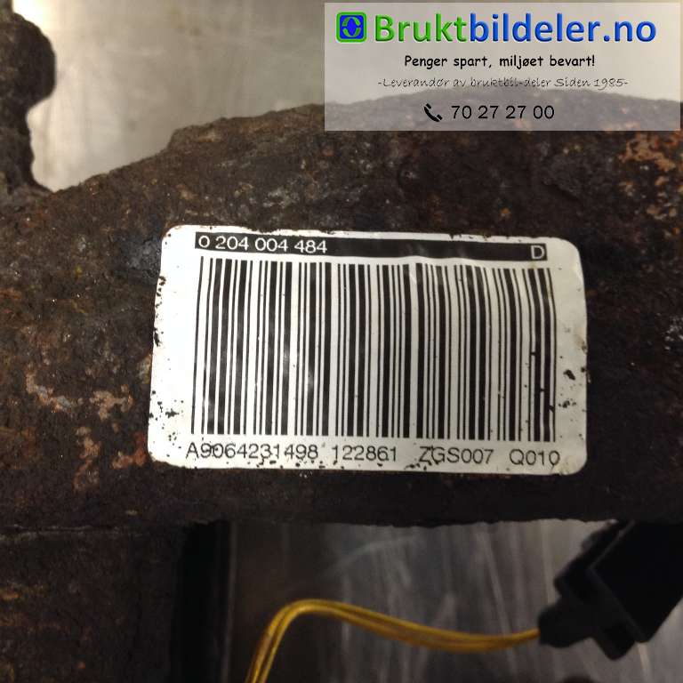 Bremsecaliper høyre bak til Mercedes Sprinter 2013-2018 (Fase 2) (906) (906) (MERCEDES|A 906 423 14 98|0 204 004 484|)