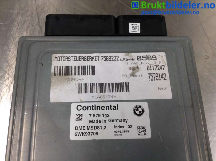 Styreenhet motor til BMW 3-Serie 2005-2011 (E90/E91/E92/E93) (E90/E91/E92/E93) (BMW|7 579 142|)