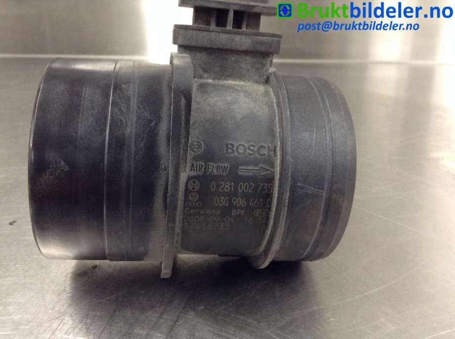 Luftmengde/luftmassemåler til Audi A4 2007-2014 (Type IV) (B8) (B8) (AUDI|83G 906 461 C|0 281 02 735|)