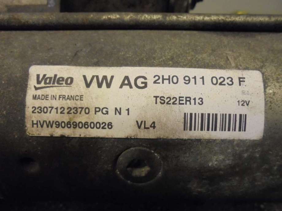 Starter diesel til VW Crafter 2011-2016 (Type I, Fase 2)  (VOLKSWAGEN|2307122370|2HO911023 F|HVW9069060026)