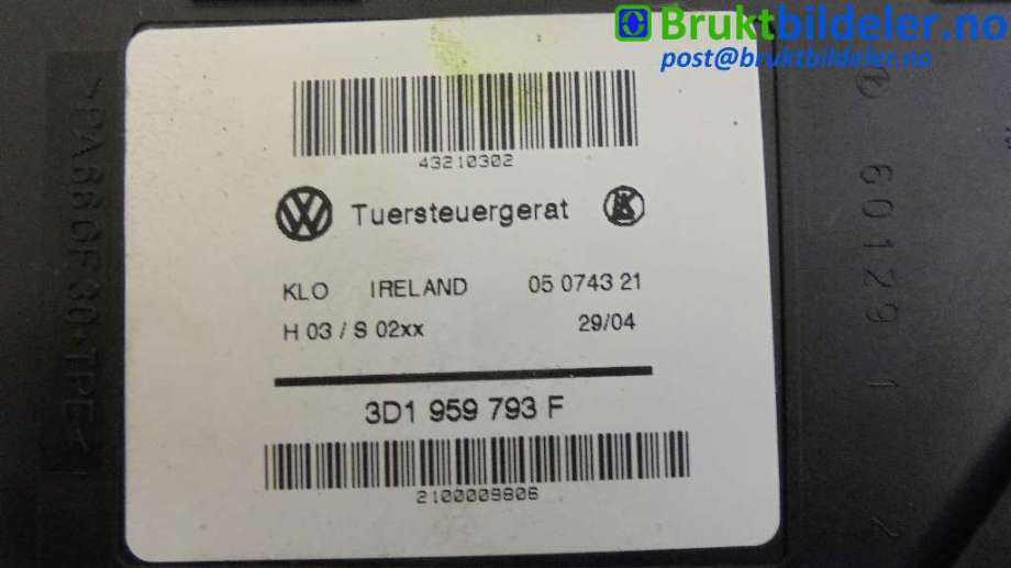 Ruteheis venstre foran til VW Touareg 2003-2007 (Type I, Fase 1) (VOLKSWAGEN||3D1959793F)