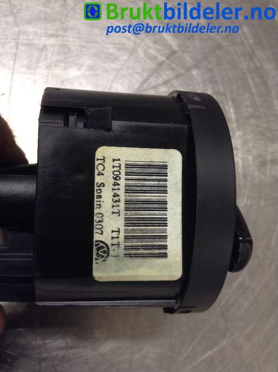 Bryter lys til VW Caddy 2004-2010 (Type III, Fase 1) (VOLKSWAGEN|1T0 941 431 T|)